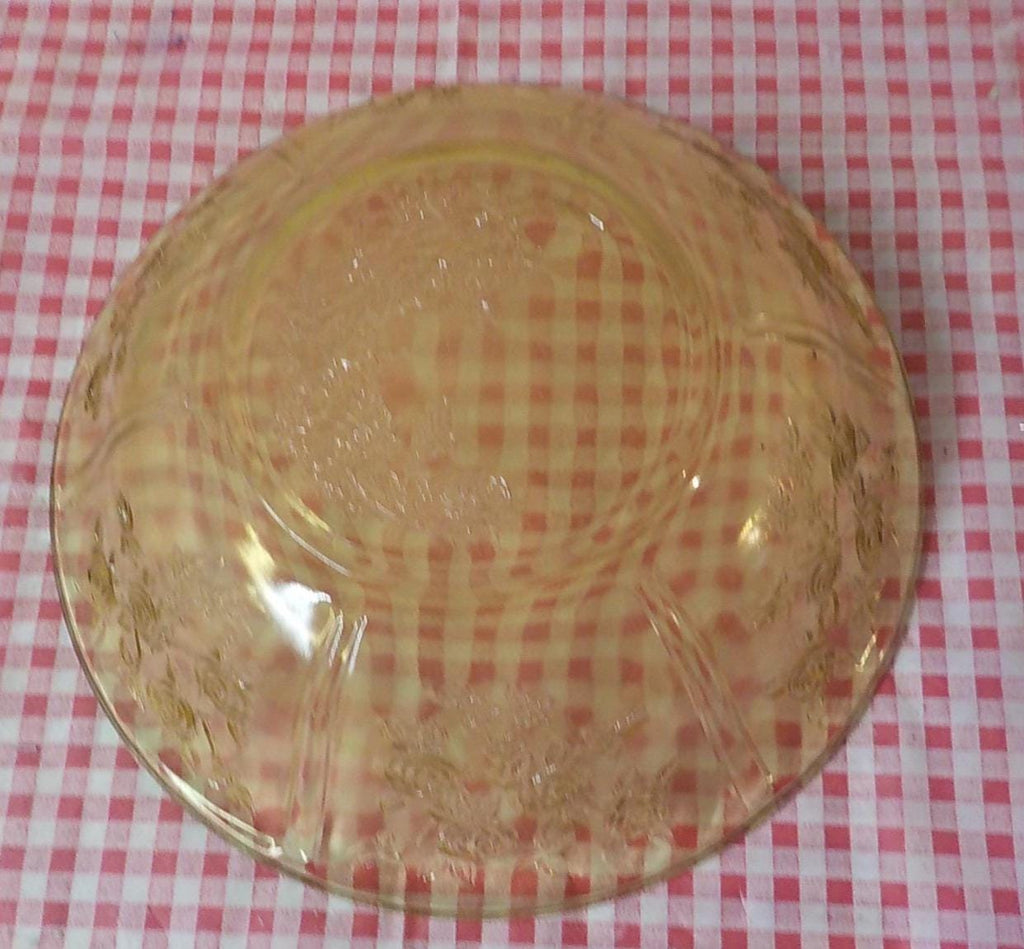 Antique Jeannette Floragold Depression Glass 10" Bowl