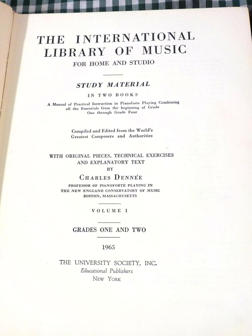 The International Library of Music For Home And Study 2 books Hardcover 1965  b 208 set of 2