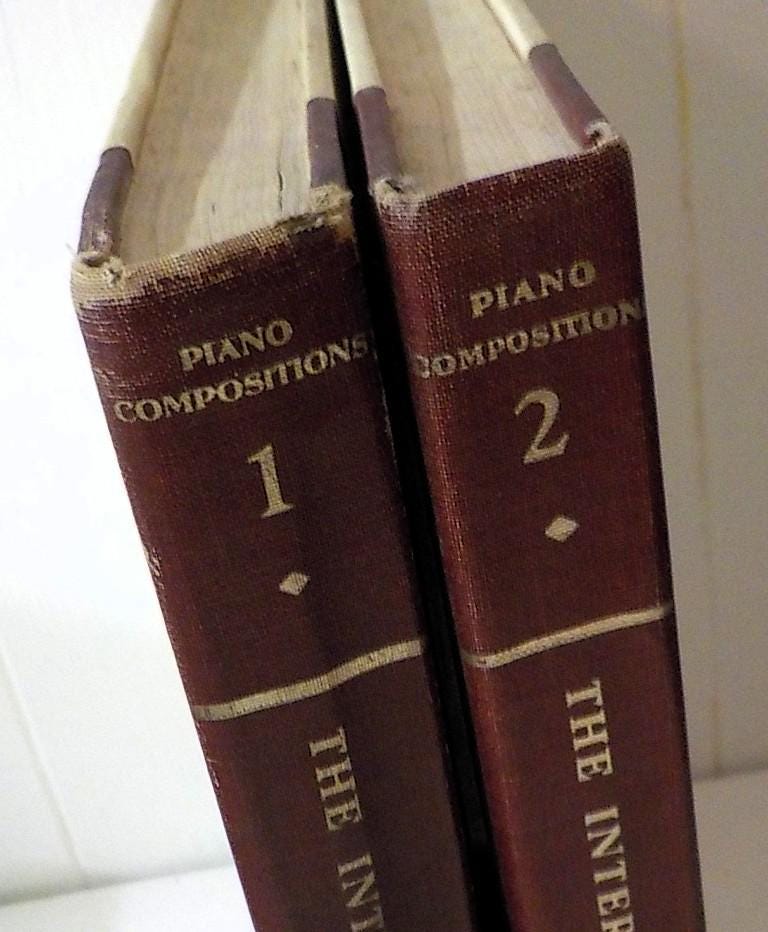 The International Library Of Music Piano Composition Series of 2 1956 hardcover lot b 195