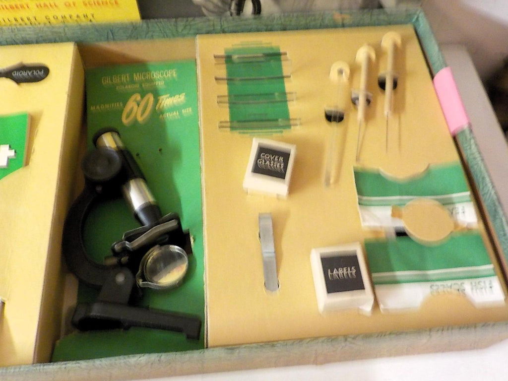 Vintage Gilbert Microscope Set No. 5 + Chemistry Lab No. 12014 + Kmart Focal Macroscope | Lot 2440