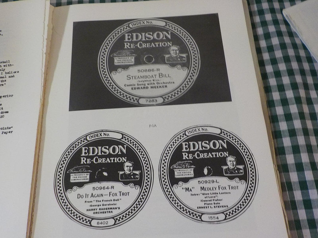 Edison Diamond Disc Re-Creations: Records & Artists 1910–1929 — Signed by Ronald Dethlefson