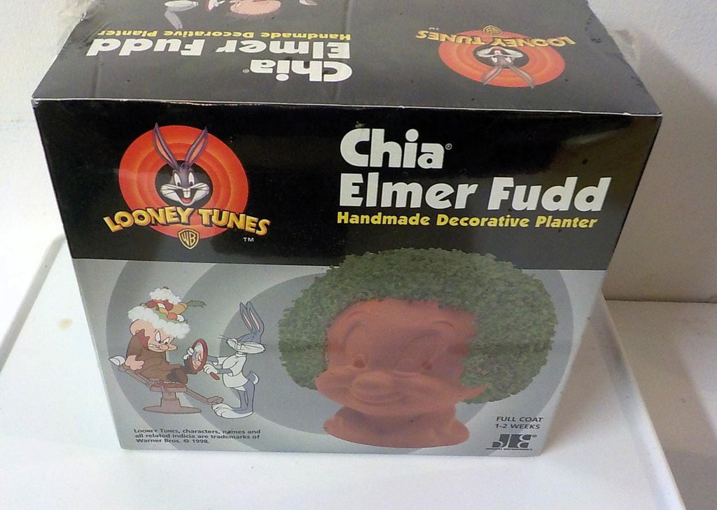 Elmer Fudd Chia Pet Planter — Looney Tunes Warner Bros. 1998, Factory Sealed | Lot 2304