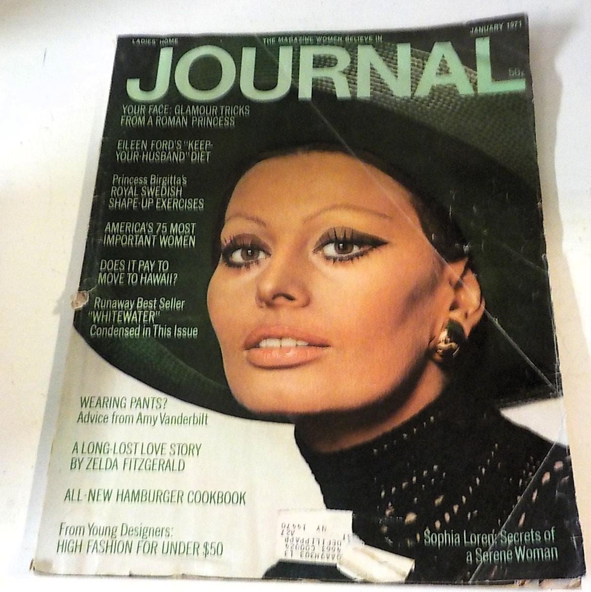 Ladies' Home Journal January 1971 | Sophia Loren Cover | Vintage Magazine | Lot B203