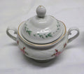 Gibson Houseware China Rose Creamer & Sugar Bowl with Gold Trim