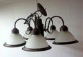 Vintage 1950s Art Deco 5-Arm Cast Iron Chandelier Ceiling Fixture | Lot 2418