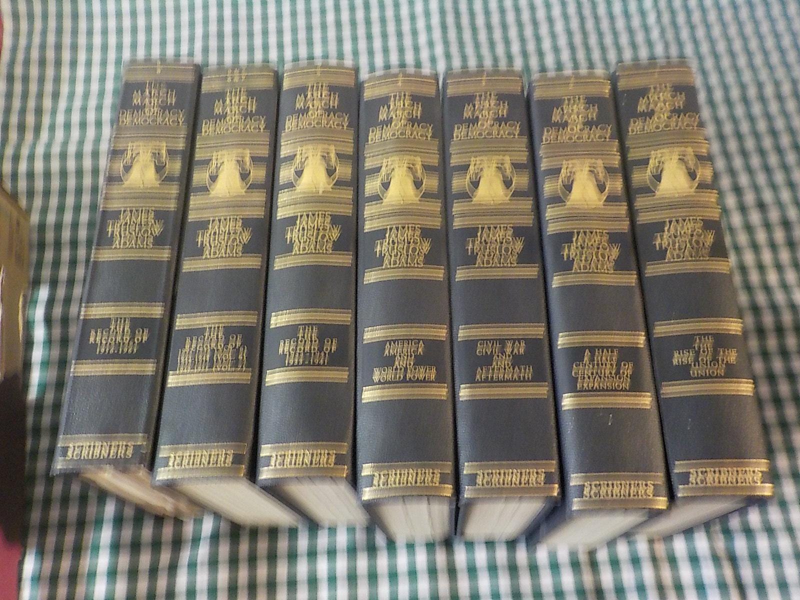 The March of Democracy by James Truslow Adams — Complete Set (Charles Scribner's Sons)
