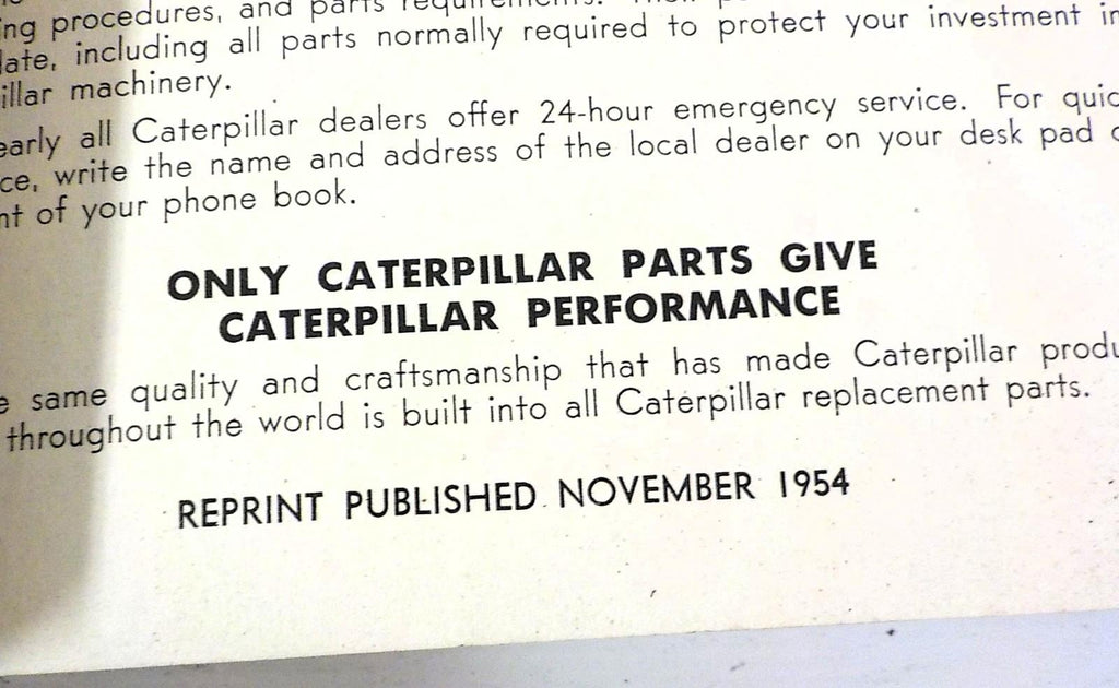 Serial 9U1-9U13262Caterpillar D6 Tractor 74 Inch Gauge Parts Catalog OEM VTG B164