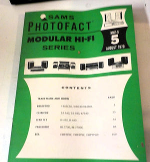 Sams Modular Hi-Fi Components Manual MHF-5 (1970)