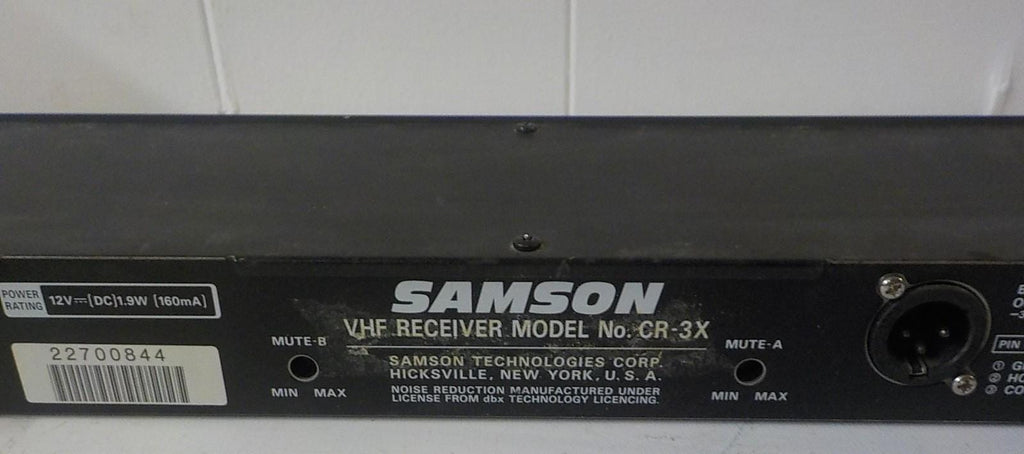 Samson Concert Series 2 True Diversity CR 3X VHF Receiver Antenna