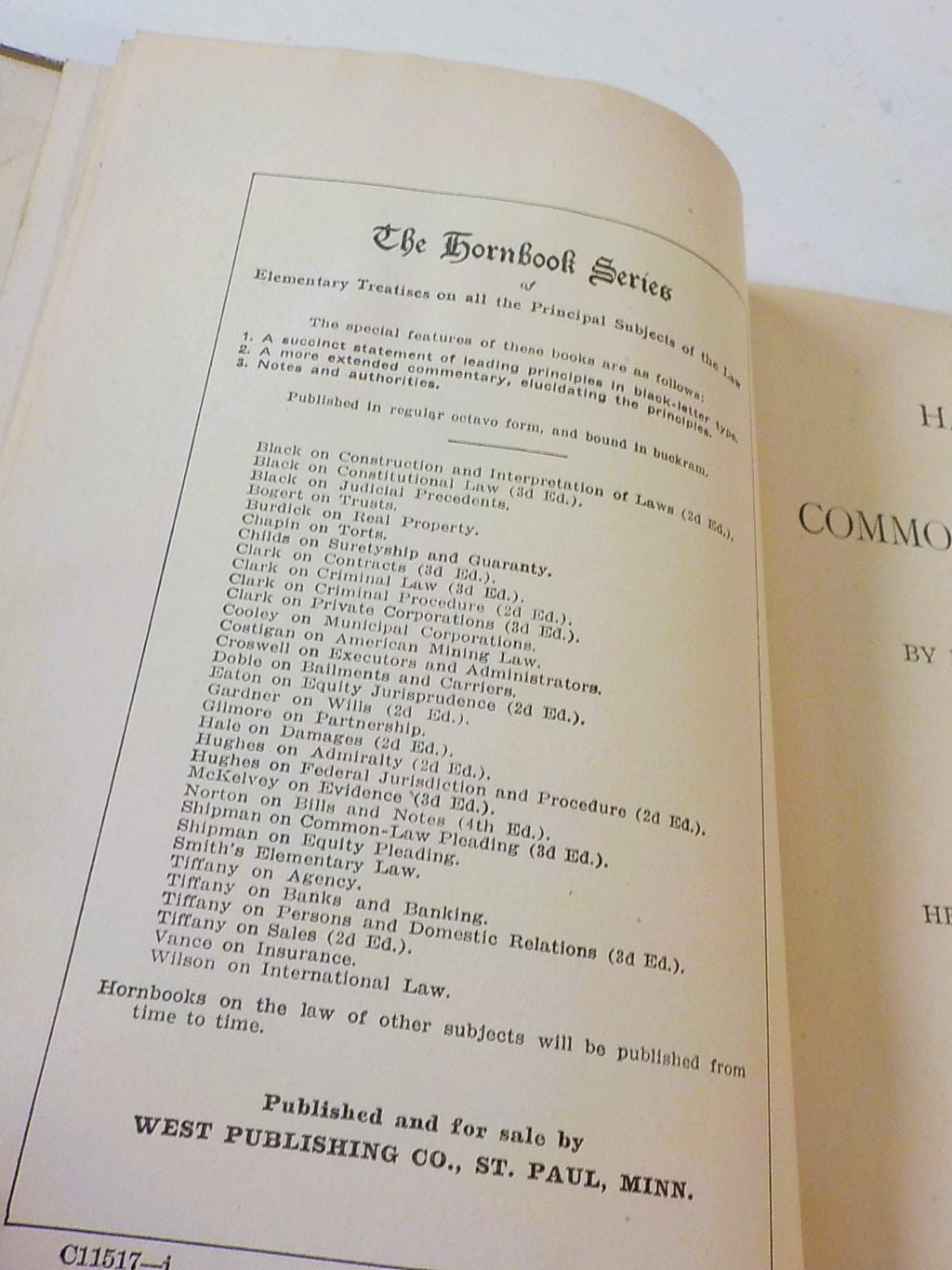 Shipman on Common Law Pleading — Hornbook Series, Ballantine, 1923