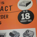 Sams Photofact Tape Recorder Repair Manual TR-18 (1965)