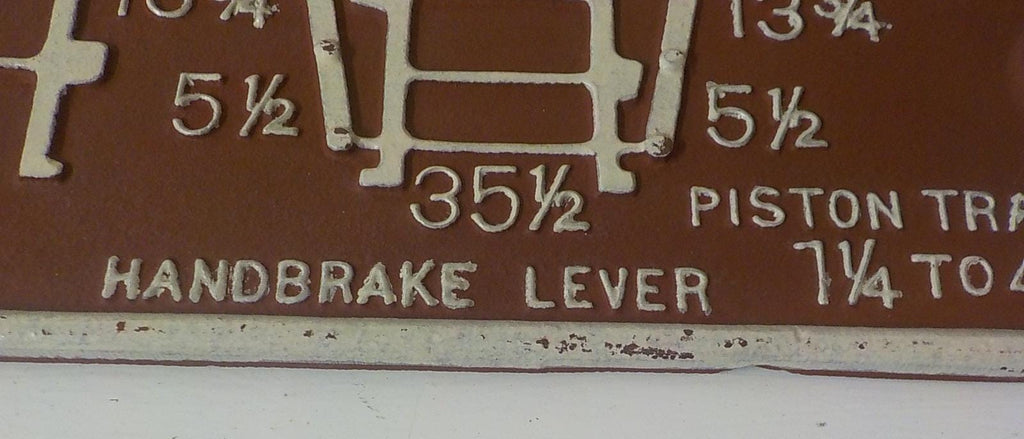 NYCOPAC Cast Metal Railway Railroad Brake Plate Schematic Sign – Lot 2276