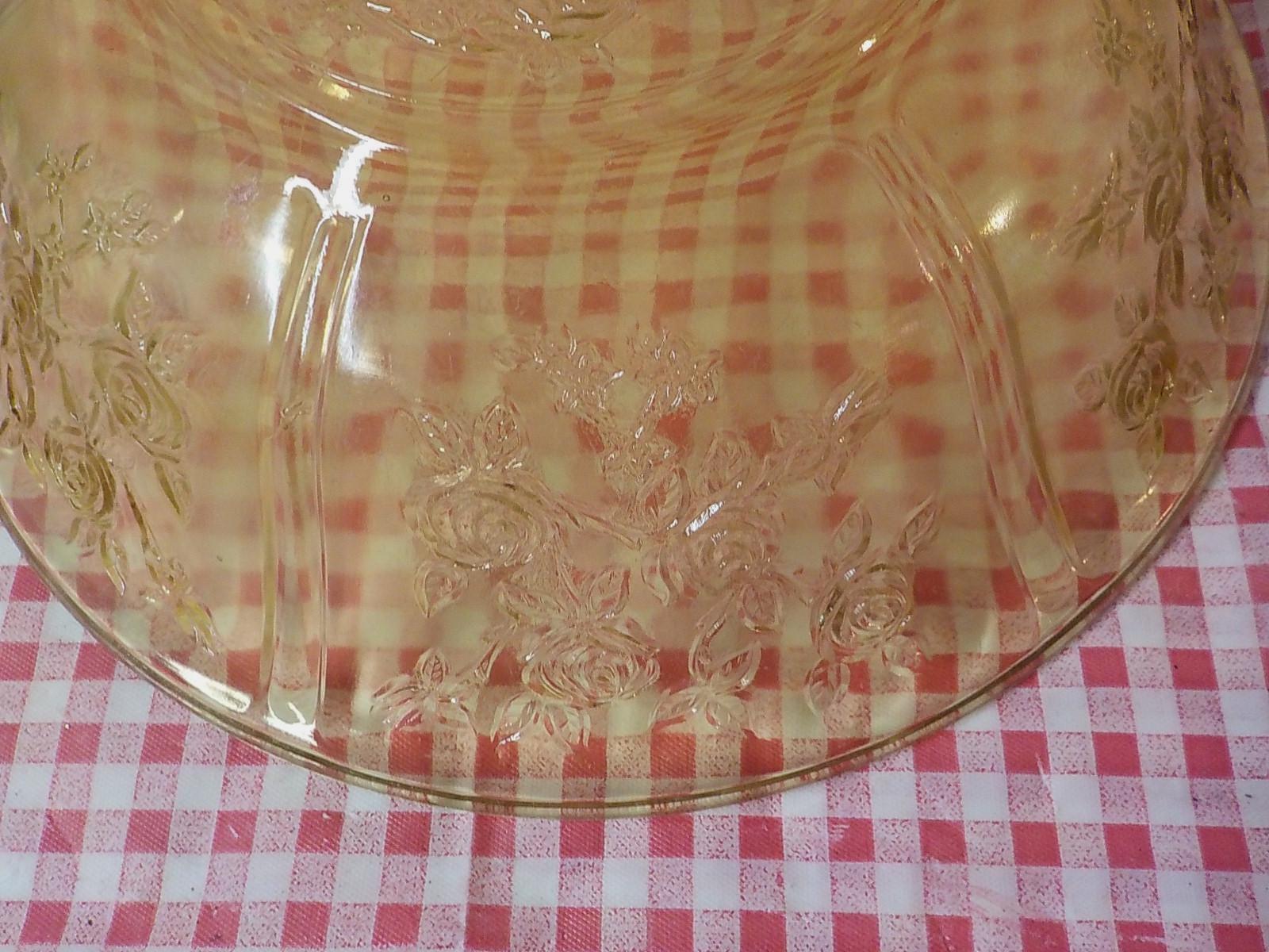 Antique Jeannette Floragold Depression Glass 10" Bowl