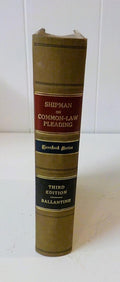 Shipman on Common Law Pleading — Hornbook Series, Ballantine, 1923