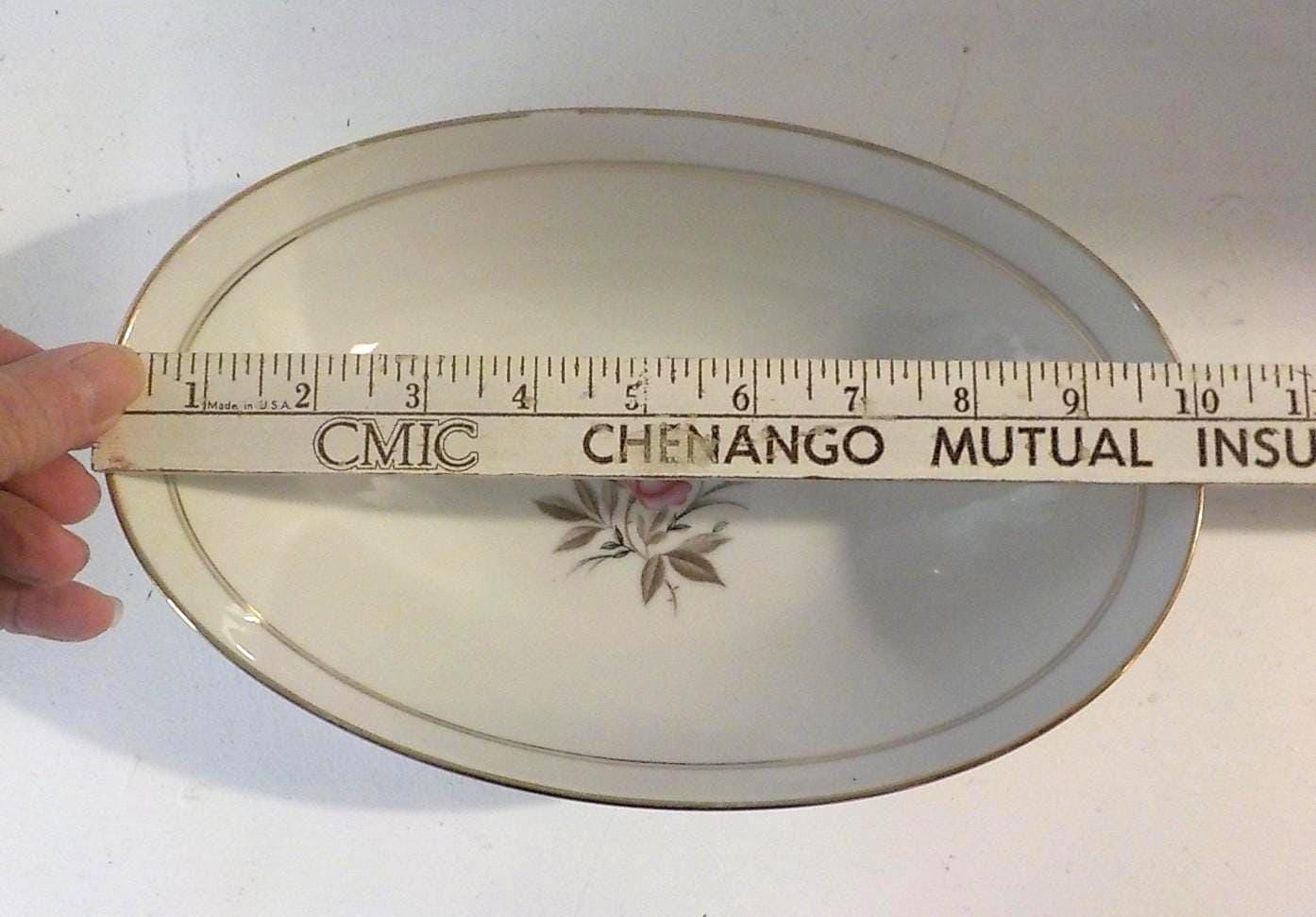 2 Noritake - DARYL - 5510 - Japan 10" Oval Vegetable Serving Bowl Pink Rose Gold Trim LOT 2225
