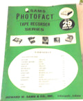 Sams Photofact Tape Recorder Repair Manual TR-29 (1967)
