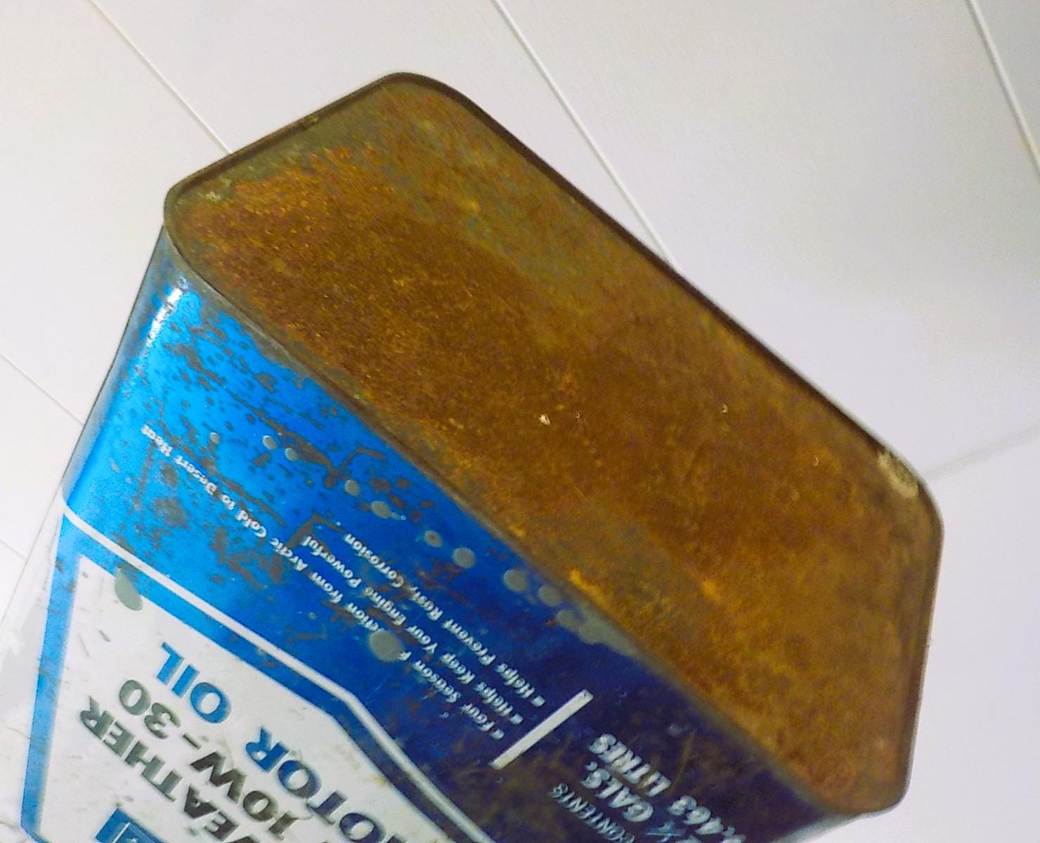 Vintage Sears 2.5 Gallon All Weather Motor Oil Can - SAE 10W-30