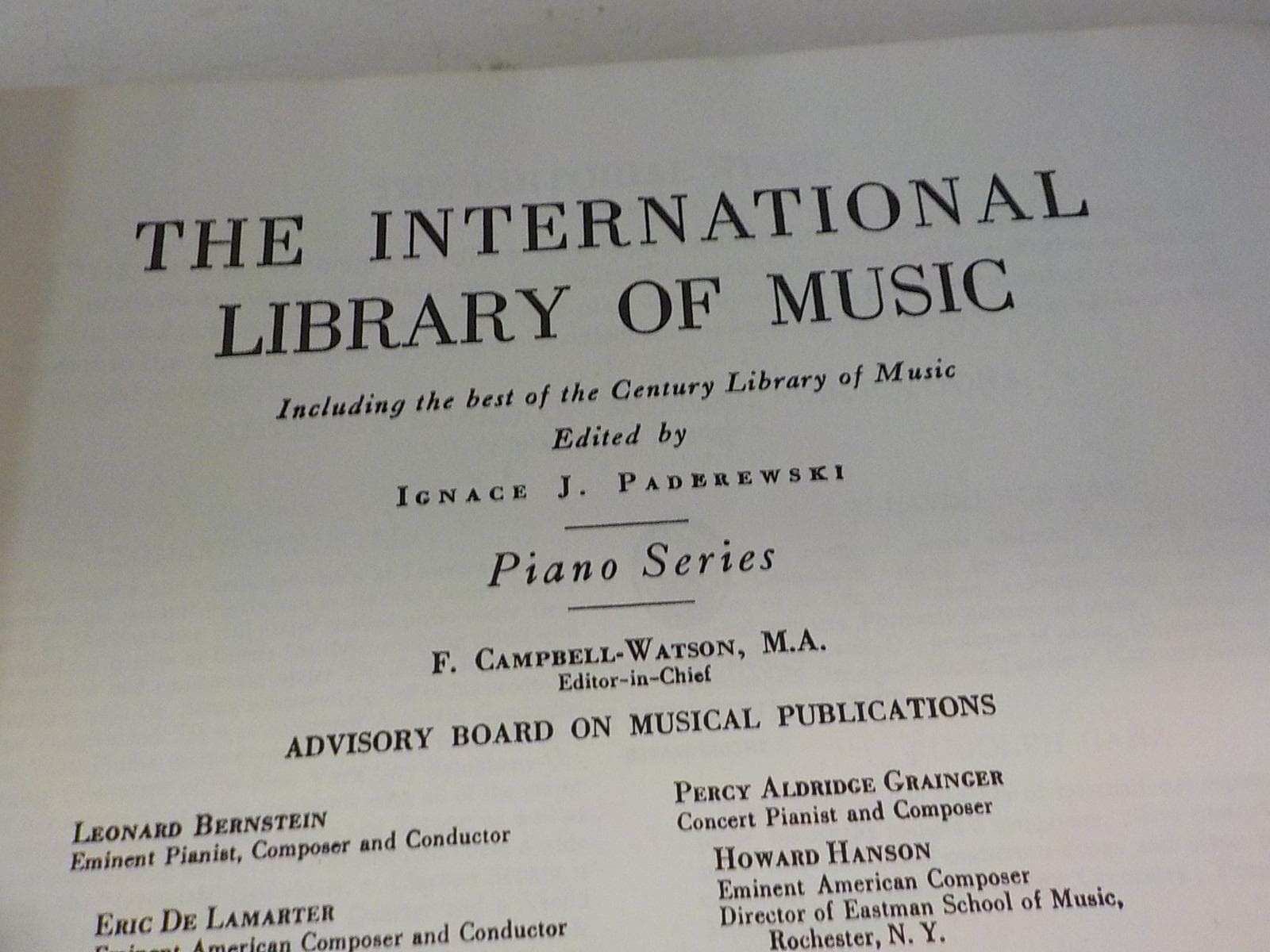 The International Library Of Music Piano Composition Series of 2 1956 hardcover lot b 195