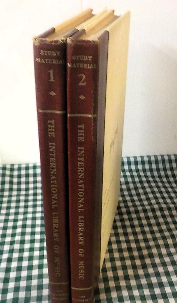 The International Library of Music For Home And Study 2 books Hardcover 1965  b 208 set of 2