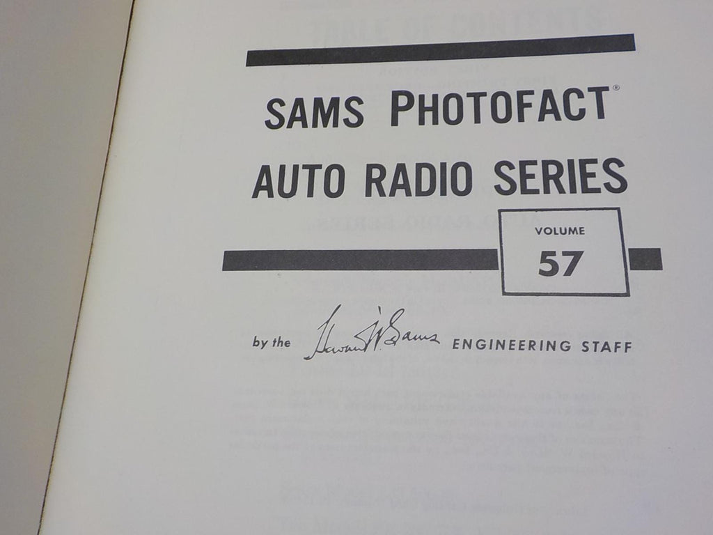 Sams Photofact Auto Radio Series Service Repair and Band Radio Manual b 104