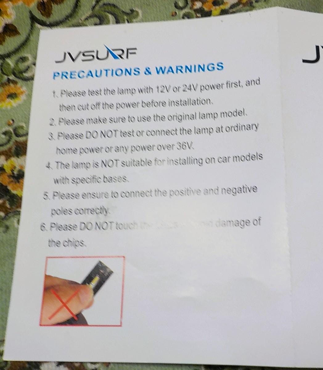 New Led headlight replacement bulbs H7/hf-3735 lot 1082