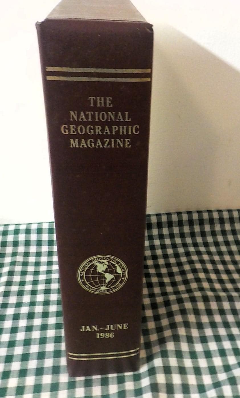 National Geographic Magazine Jan–June 1986 — 6-Issue Set with Protective Slip Cover