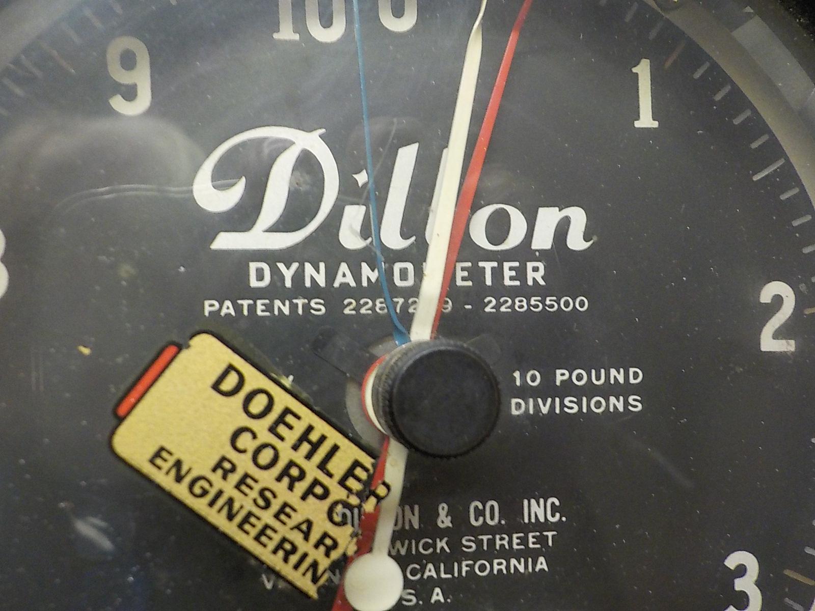 Dillon Mechanical Shackle Dynamometer – 1000 lb Capacity, 10 lb Divisions, with Metal Case – Item 1007
