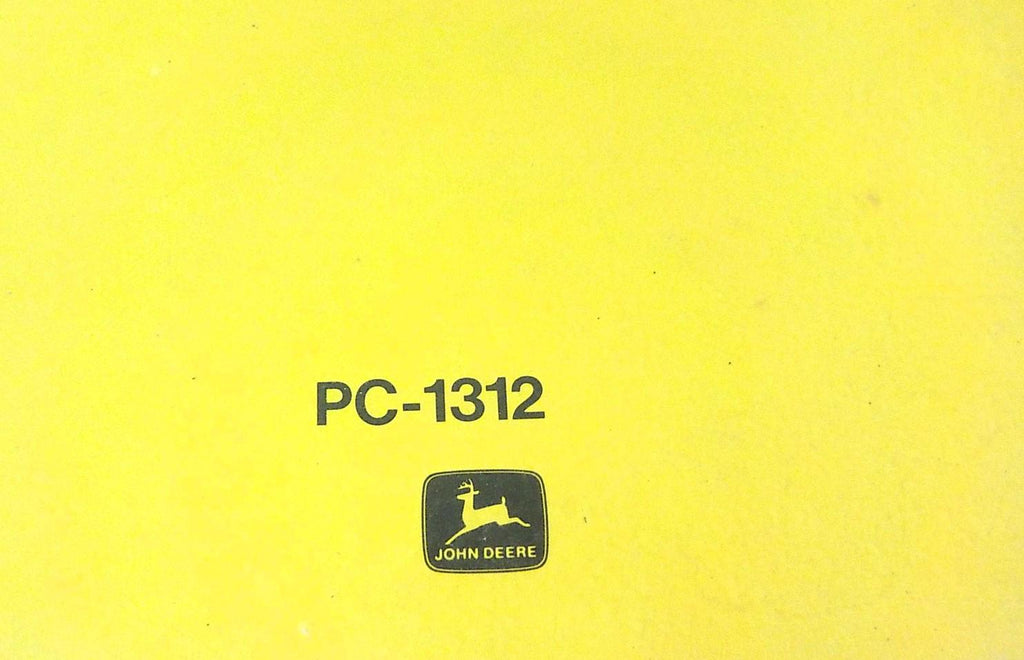 John Deere 830 Self-Propelled Windrower Parts Catalog | PC-1312 | Oct 1975 | Lot B187
