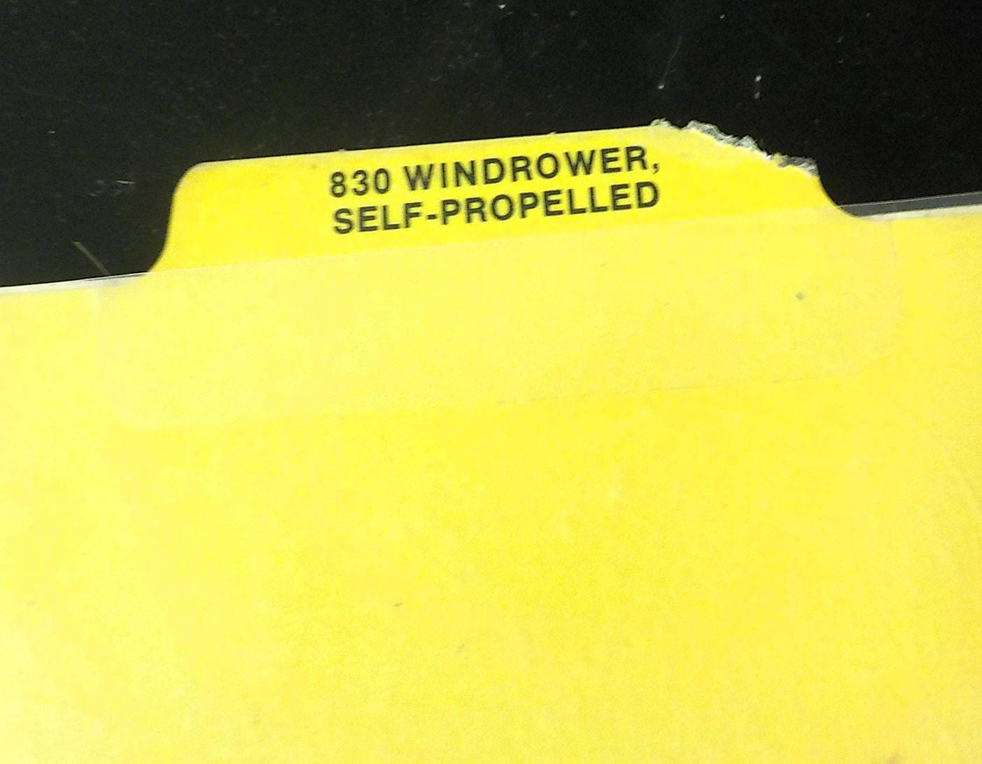 John Deere 830 Self-Propelled Windrower Parts Catalog | PC-1312 | Oct 1975 | Lot B187