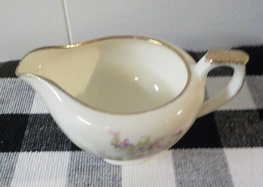 Canonsburg Pottery 22kt Gold Trimmed Tea Set — 5-Piece Teapot, Creamer & Sugar Bowl