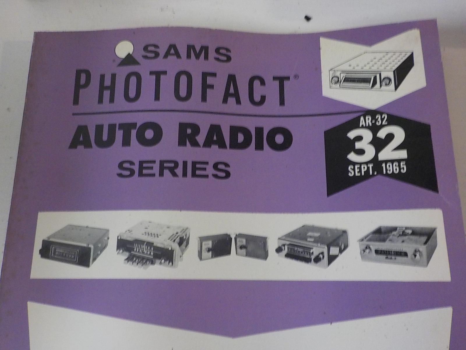 Sams Photofact Auto Radio Series Service Manual AR-32 (1965)
