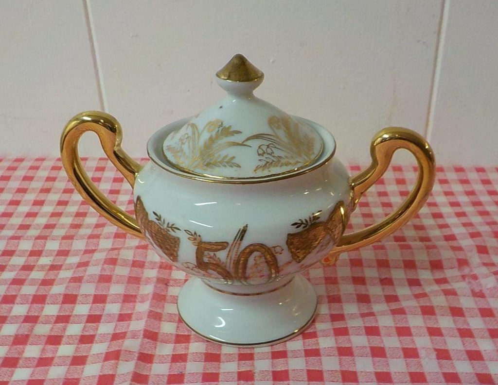 50 Golden Anniversary Sugar Bowl with Lid item 661