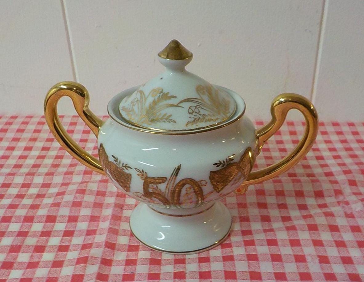 50 Golden Anniversary Sugar Bowl with Lid item 661