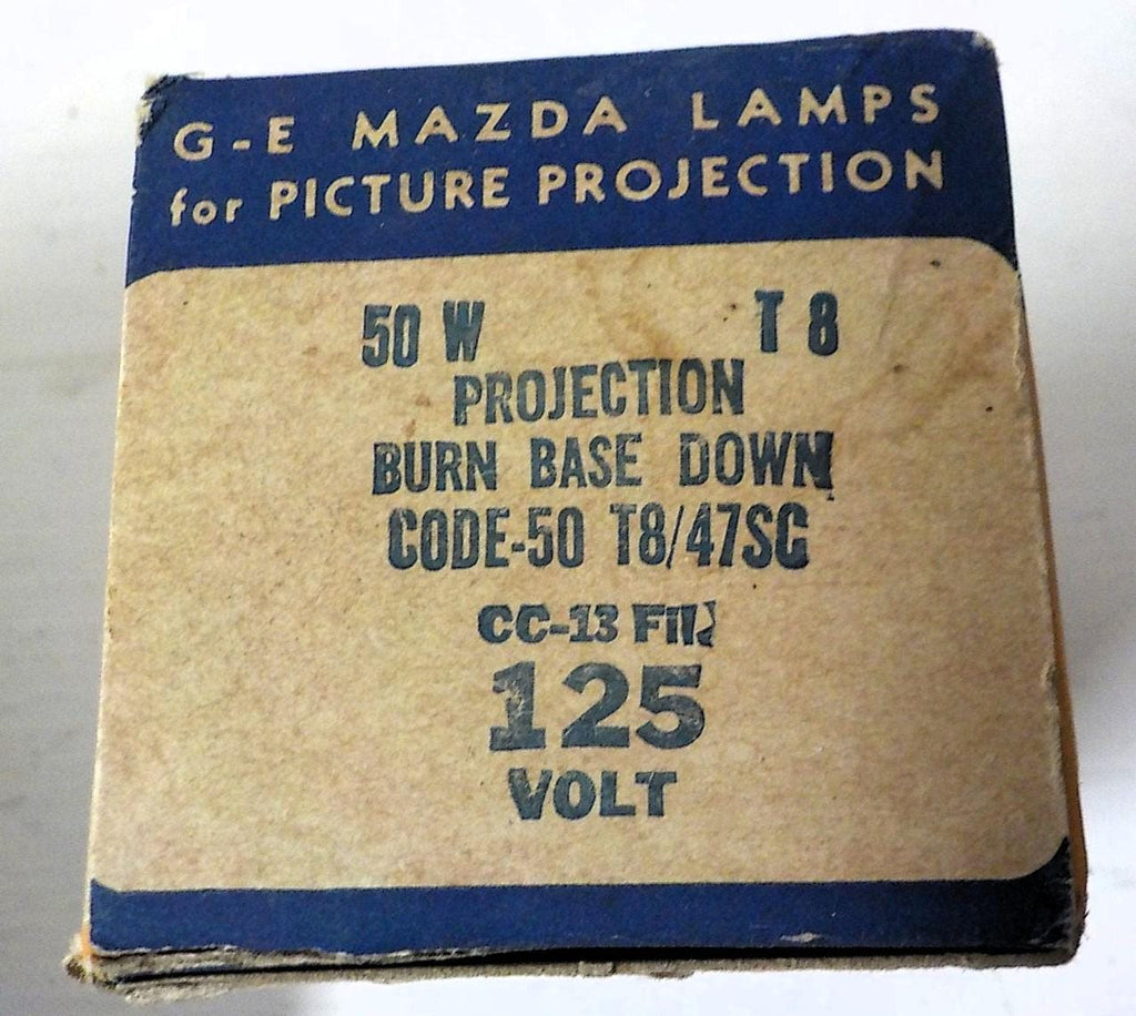 4 GE Mazda Lamps for picture movie Projection 50 watt 125 volt new in box