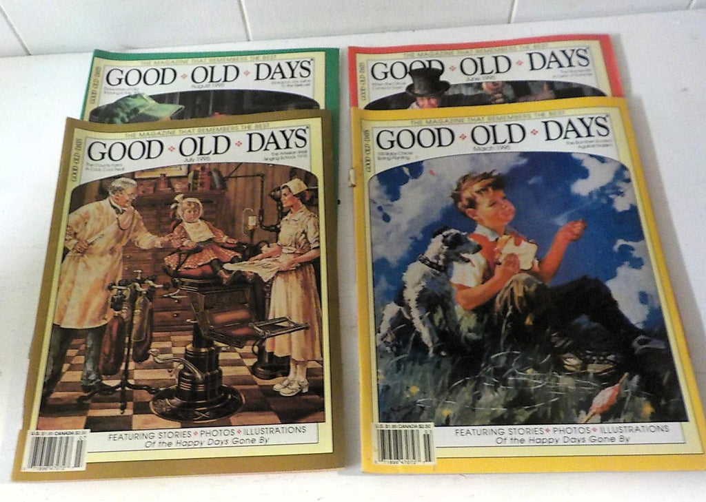 Good Old Days Magazines Lot: March, June, July, August 1995 – Nostalgia & History
