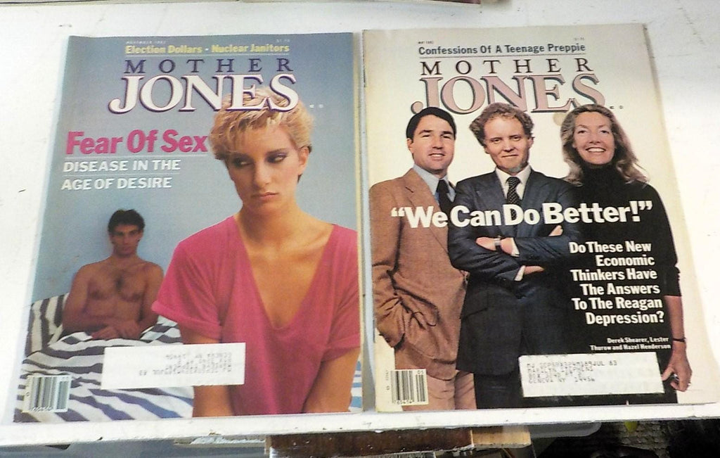 Mother Jones Magazine 1982 — Lot of 10 Issues, Lot B 204