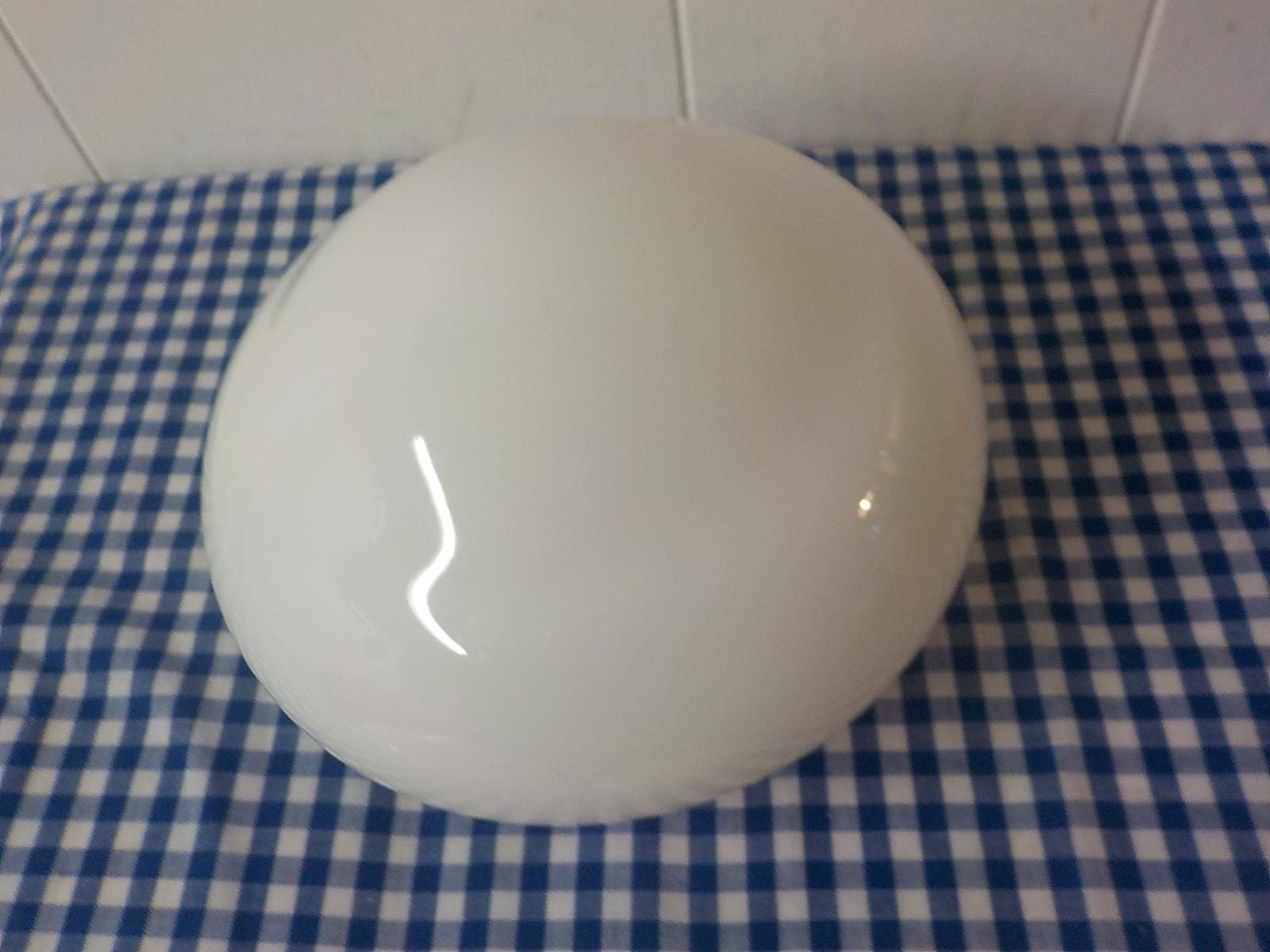 Vintage White Round Glass Lamp Ceiling Light Fixture Shade 3" filter item 930