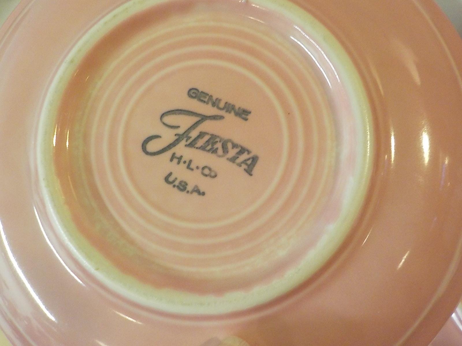 Vintage Fiestaware Rose Pink 7-Inch Lunch Plates — Set of 3, Made in USA