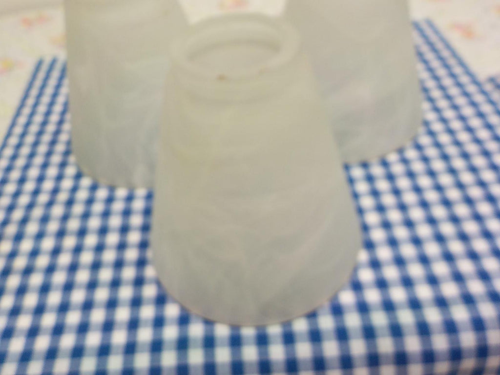 3 Frosted Beige Glass Light Shade Chandelier Ceiling 2 inch filter