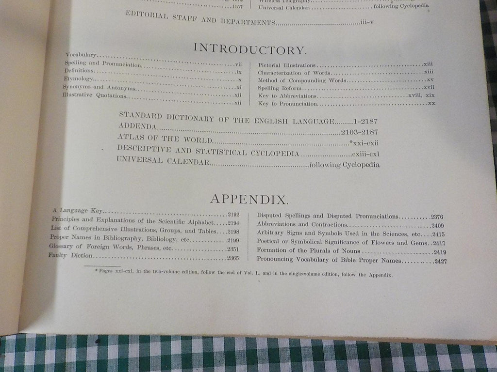 1906 Funk & Wagnall New Standard Dictionary Of The English Language *Repaired B 223