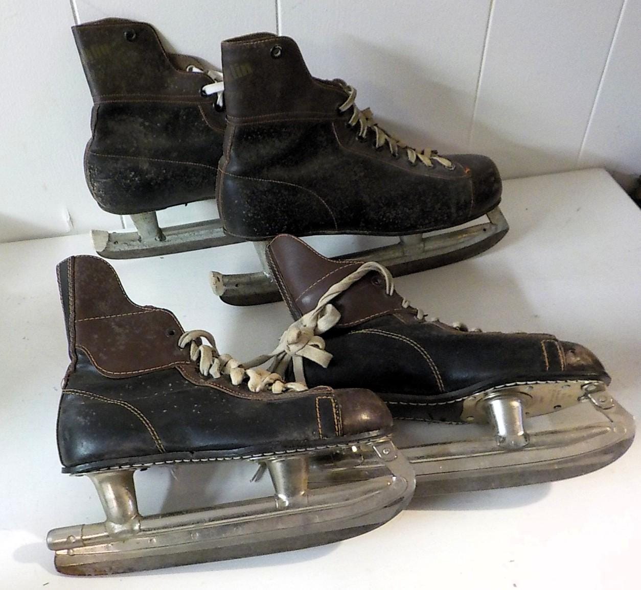 Vintage Franklin Blazer NHL Men's Hockey Ice Skates Size 6 + Bonus Pair | Lot 2436
