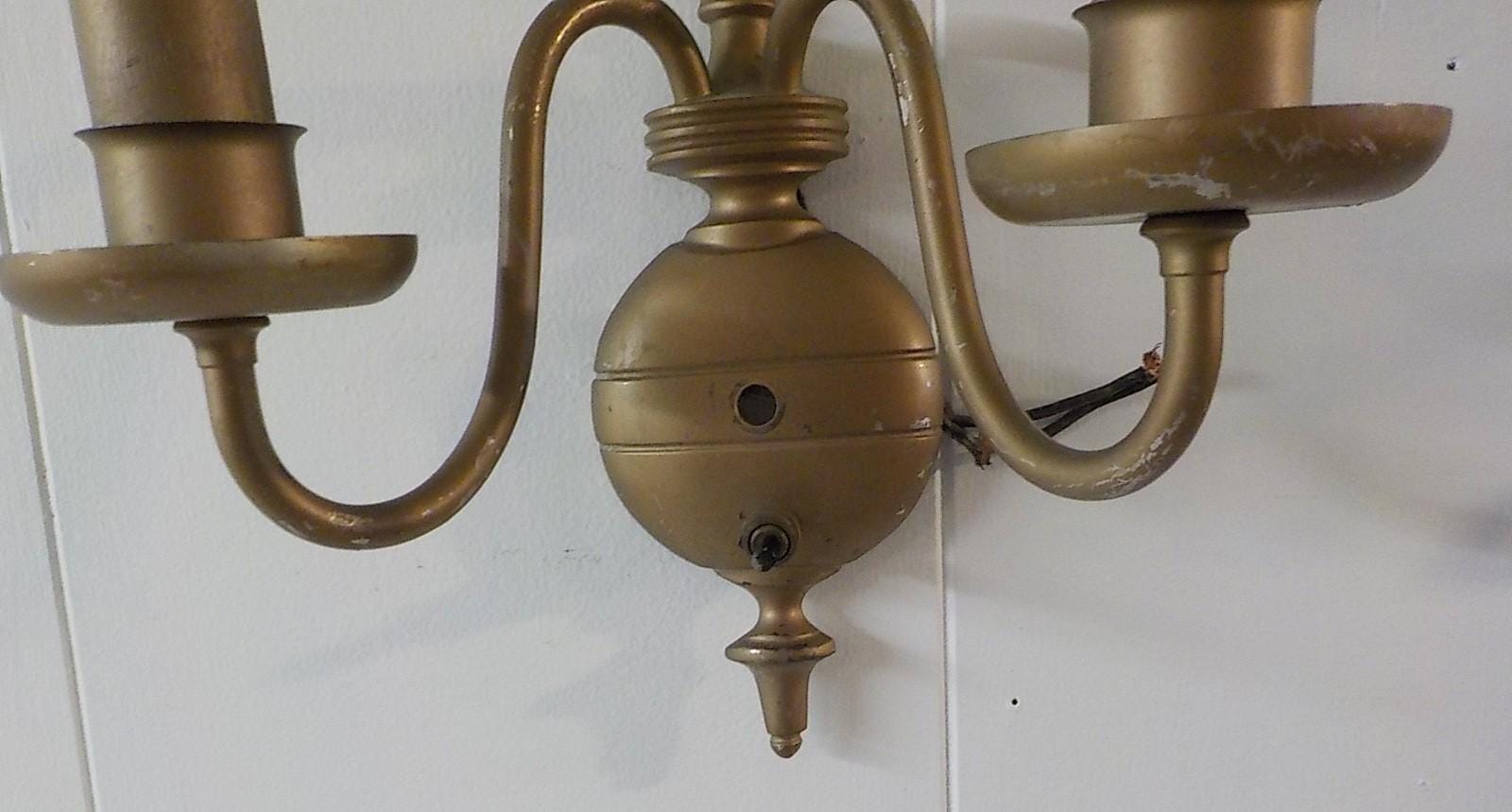 Two Light Wall Sconce Die Cast Metal Candlelight 2430
