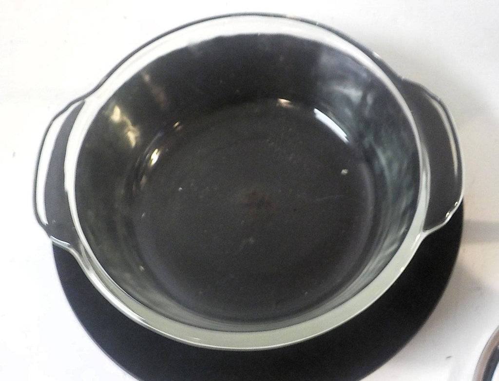 Anchor Hocking Fire-King Glass Covered Bowl / Silverplate Warmer lot 2458