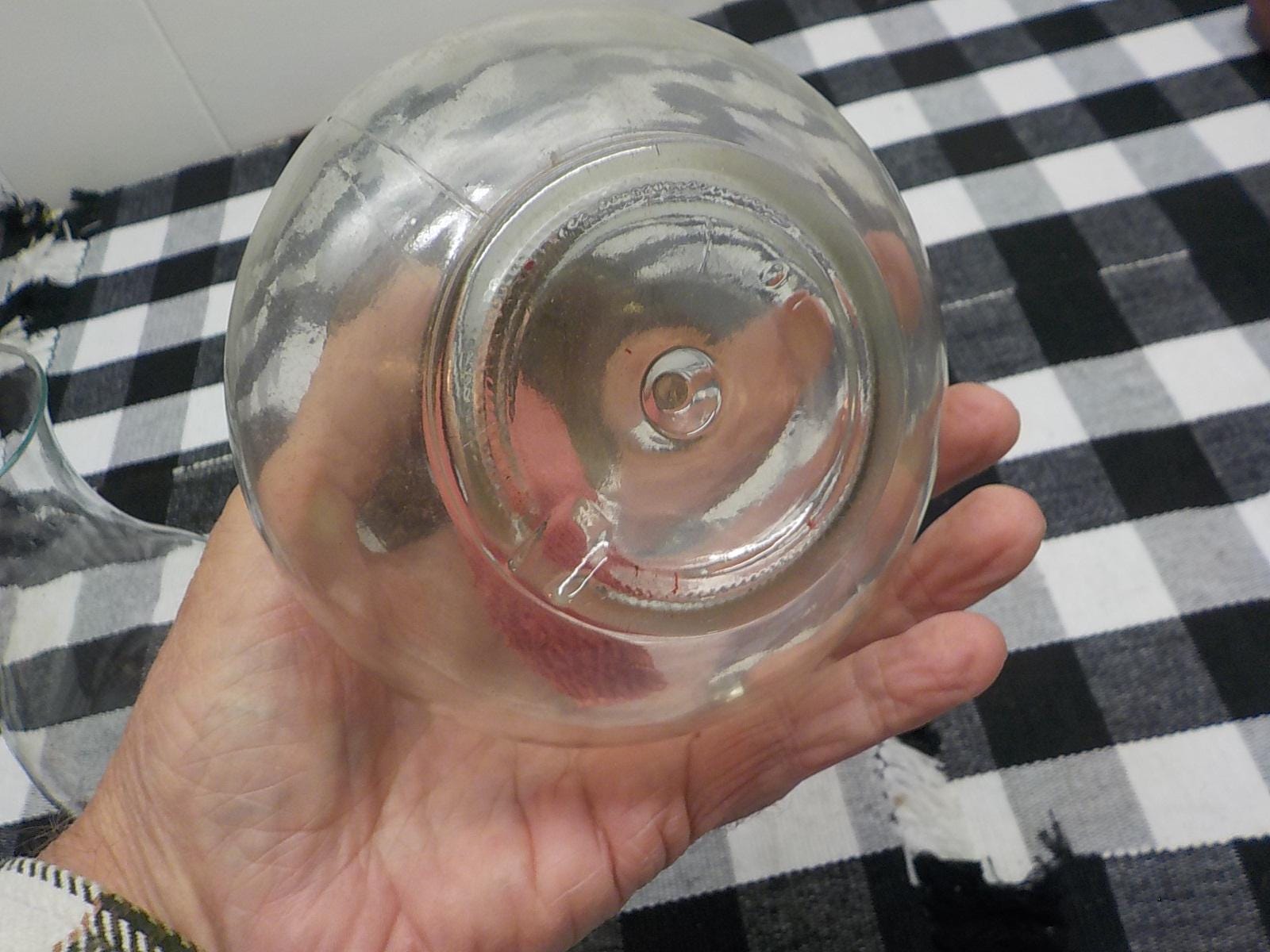 Vintage Oil Lamp 13" - Warda Xico Burner with Glass Chimney