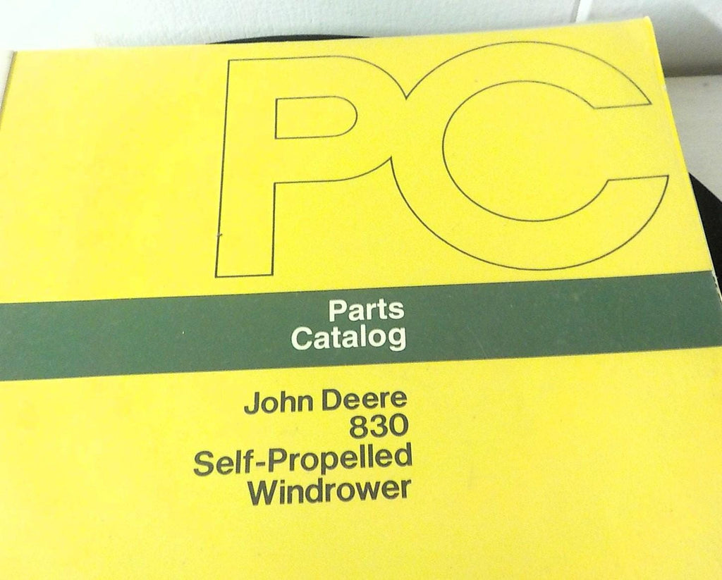 John Deere 830 Self-Propelled Windrower Parts Catalog | PC-1312 | Oct 1975 | Lot B187