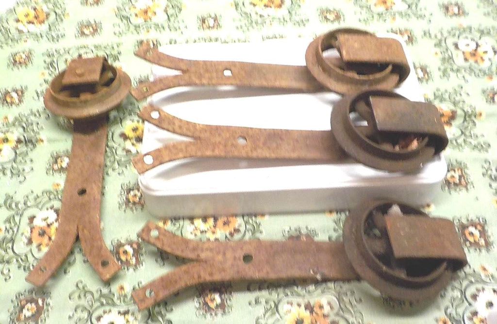 Antique Cast Iron Barn Door Rollers, Primitive Pulleys, 2 Pair