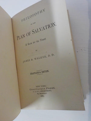 The Philosophy of the Plan of Salvation — James B. Walker, 1887 Antique Hardcover