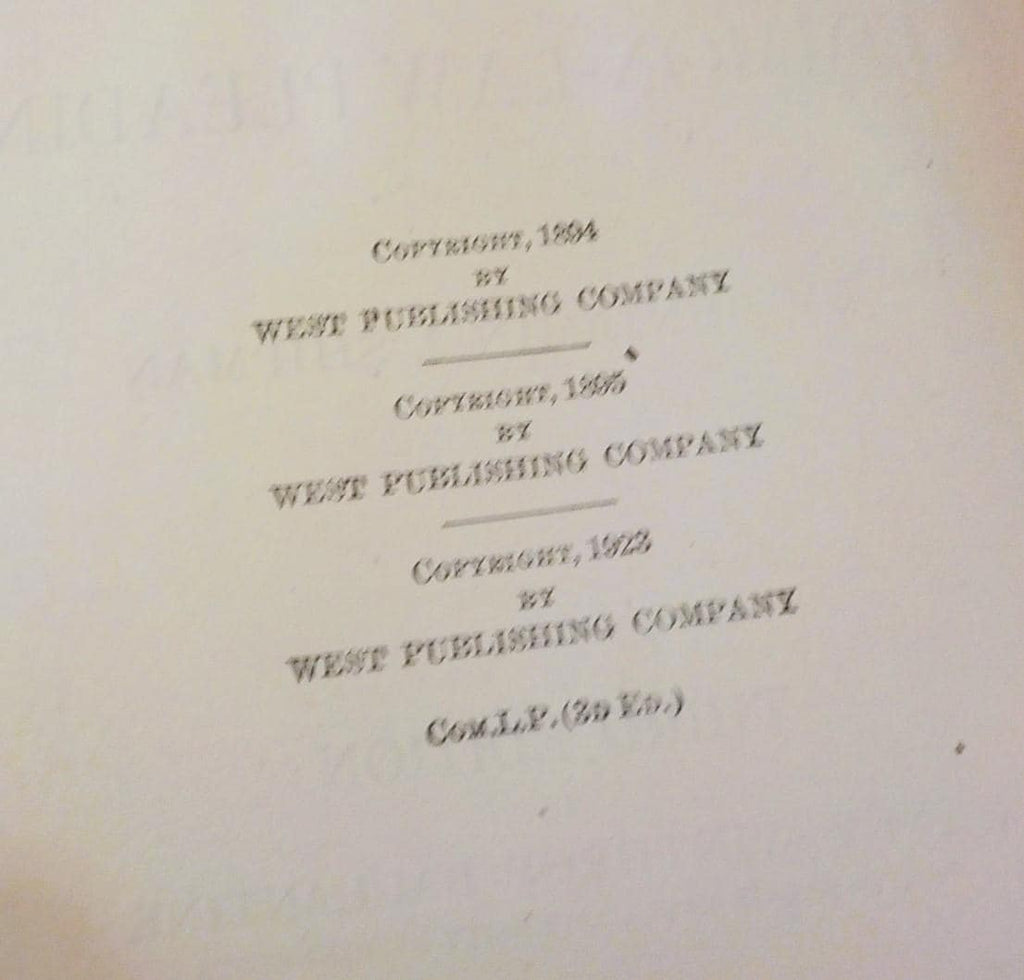 Shipman on Common Law Pleading — Hornbook Series, Ballantine, 1923