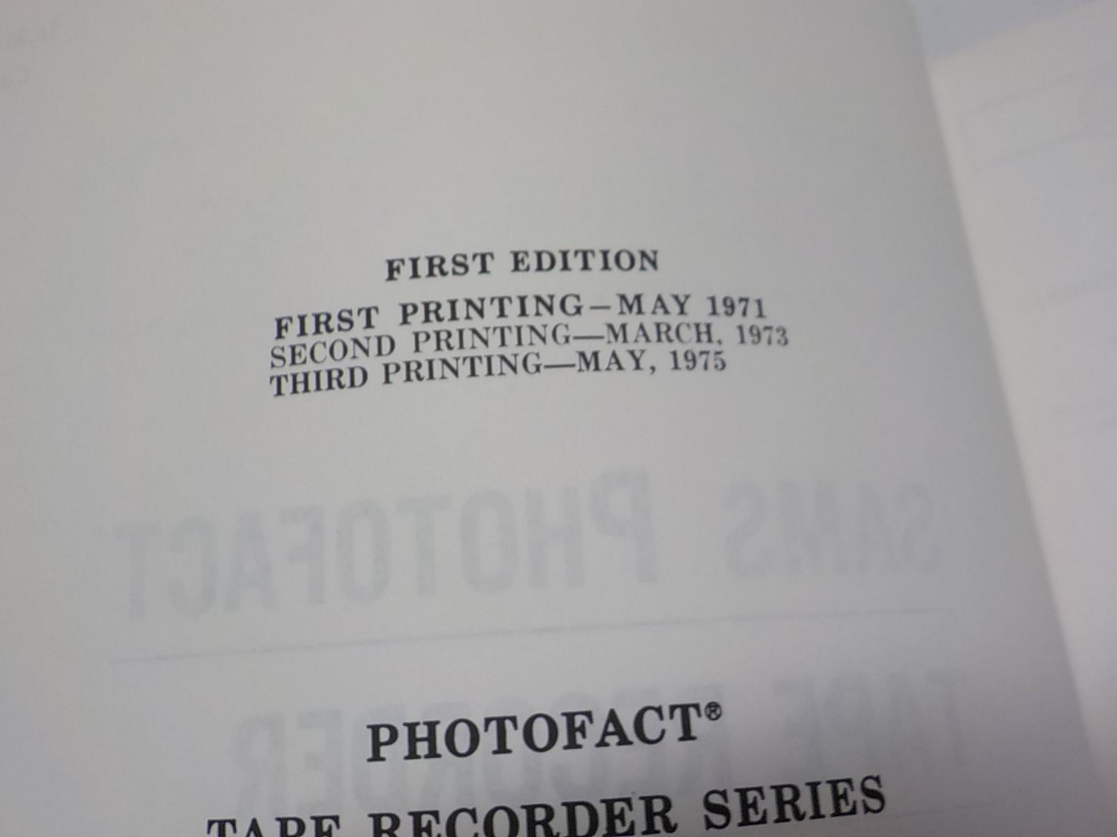 Sams Photofact Tape Recorder Series Service Repair Manual Schematic # 80 and 75 b102