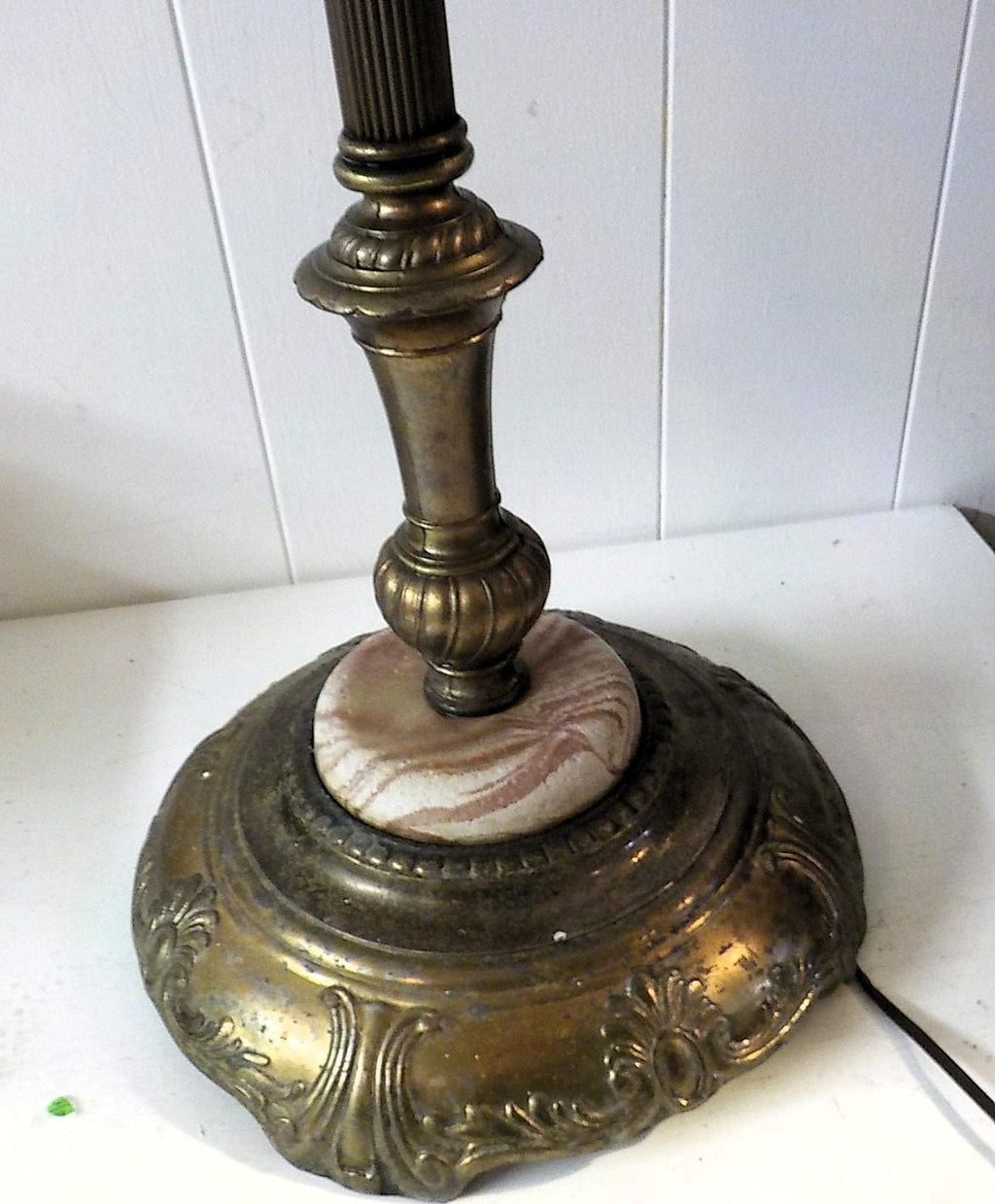 Antique 1920s/30s Solid Brass Swing Arm Floor Lamp 48" | Restoration Project | Lot 2448
